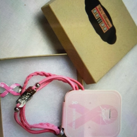 Breast Cancer Ribbon Charm Bracelets - Picture 4 of 4